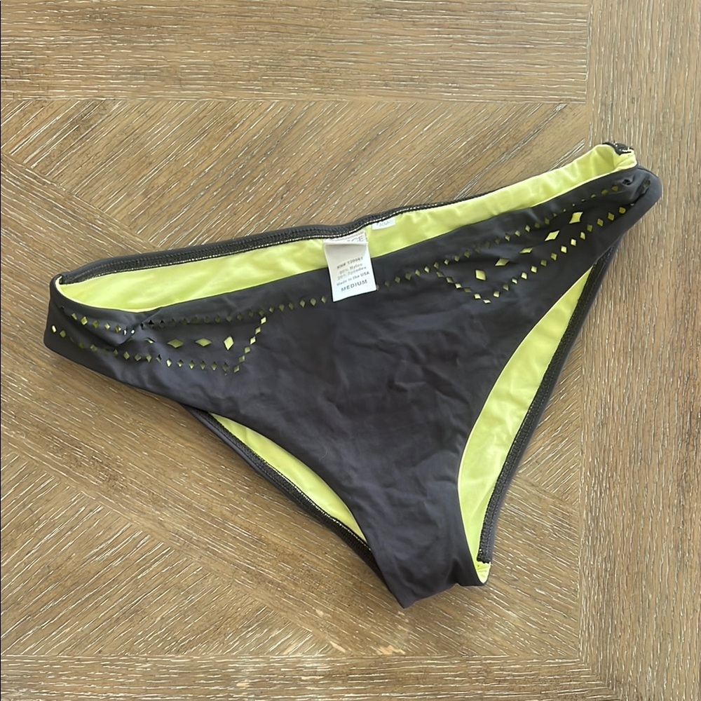 Black and Yellow Women's Swim Bottom